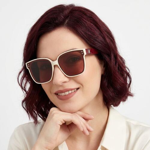 Eudora White Square Sunglasses