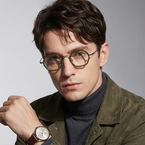 Kelsen Gray Geometric Glasses