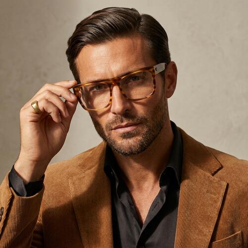 Mitchell Braune Pilot Brille
