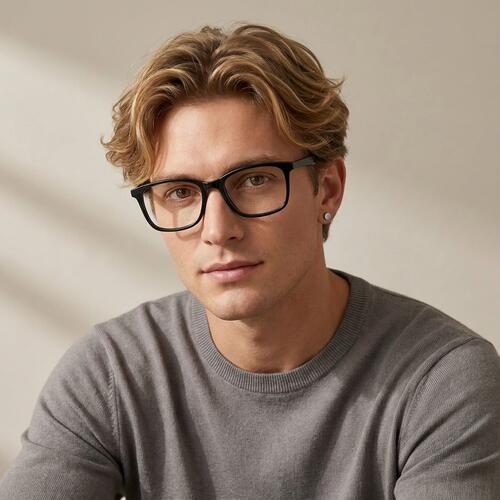 Gibson Black Rectangle Glasses