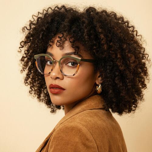 Harte Gafas Cat Eye Amarillas