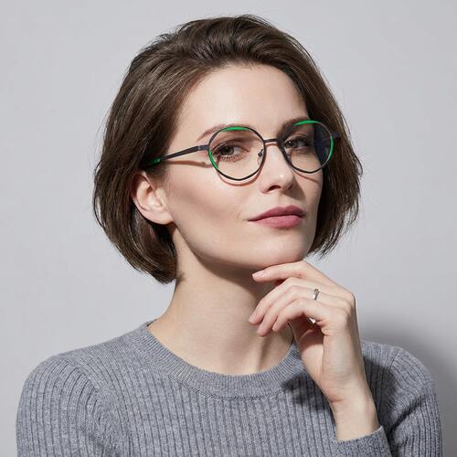 Bethun Gray Round Glasses