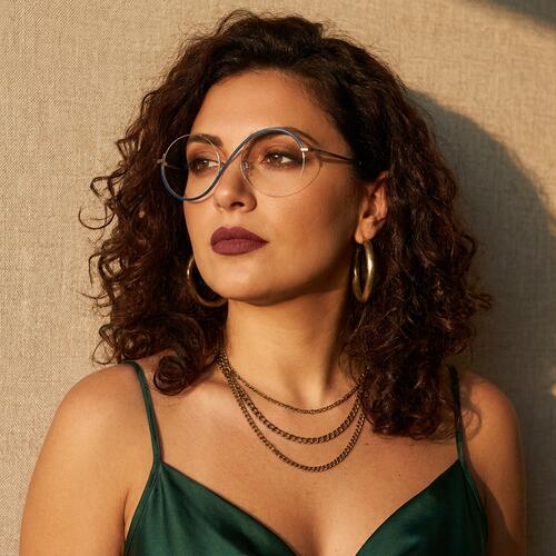 Hilary Gafas Redondas Azules