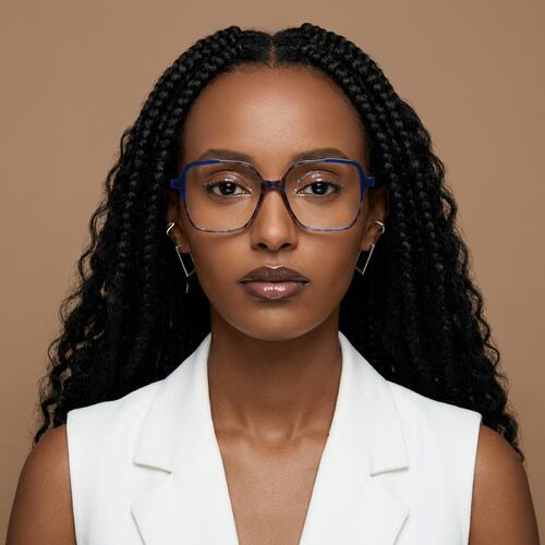 Emerson Blue Square Glasses