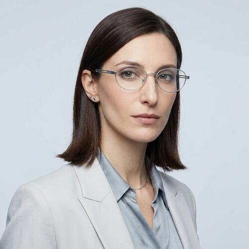 Rory Silver Oval Glasses