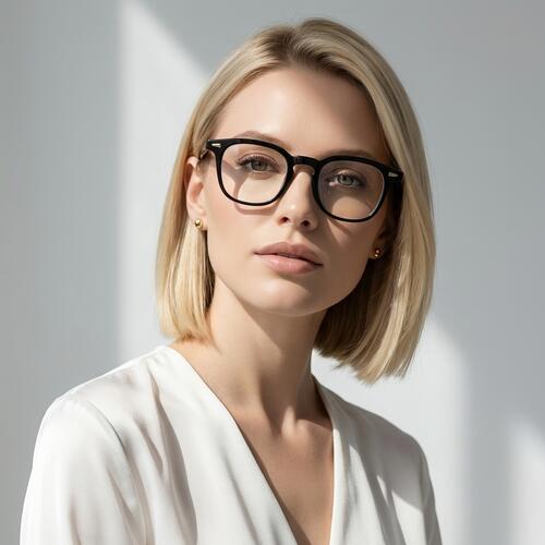 Kenneth Black Square Glasses