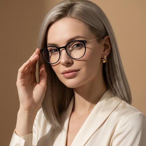 Jordan Black Round Glasses