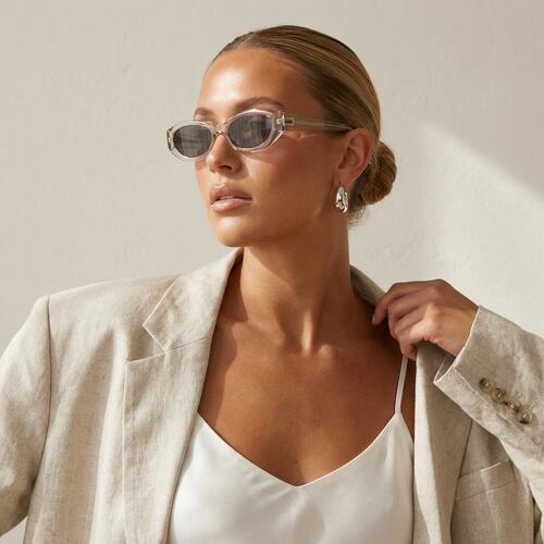 Moore Champagne Oval Sunglasses