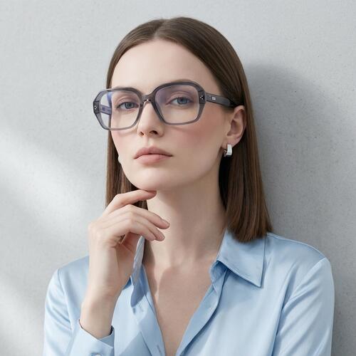 Aubrey Gray Square Glasses