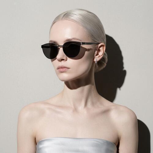 Ruskin Graue Runde Sonnenbrille