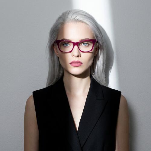 Lacey Purple Cat Eye Glasses
