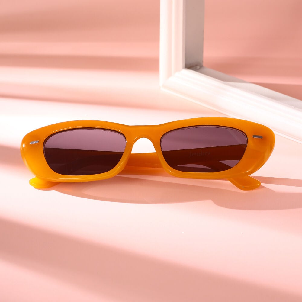 Time Orange Rechteckige Sonnenbrille