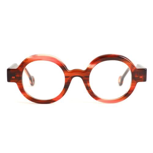 Maurice Red Round Glasses