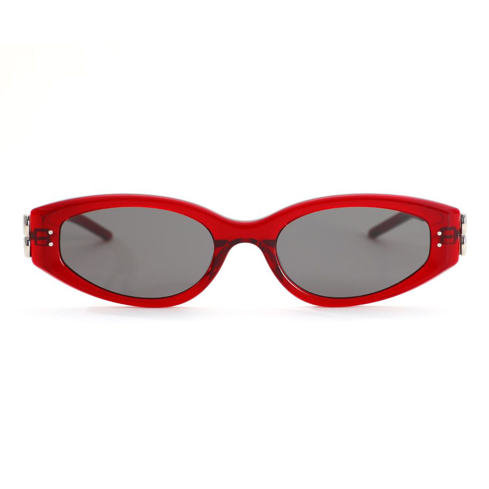 Amelia Rote Ovale Sonnenbrille