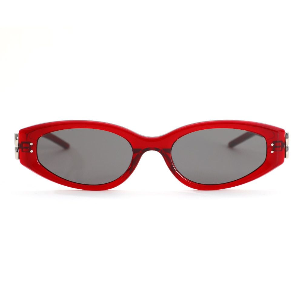 Amelia Rote Ovale Sonnenbrille