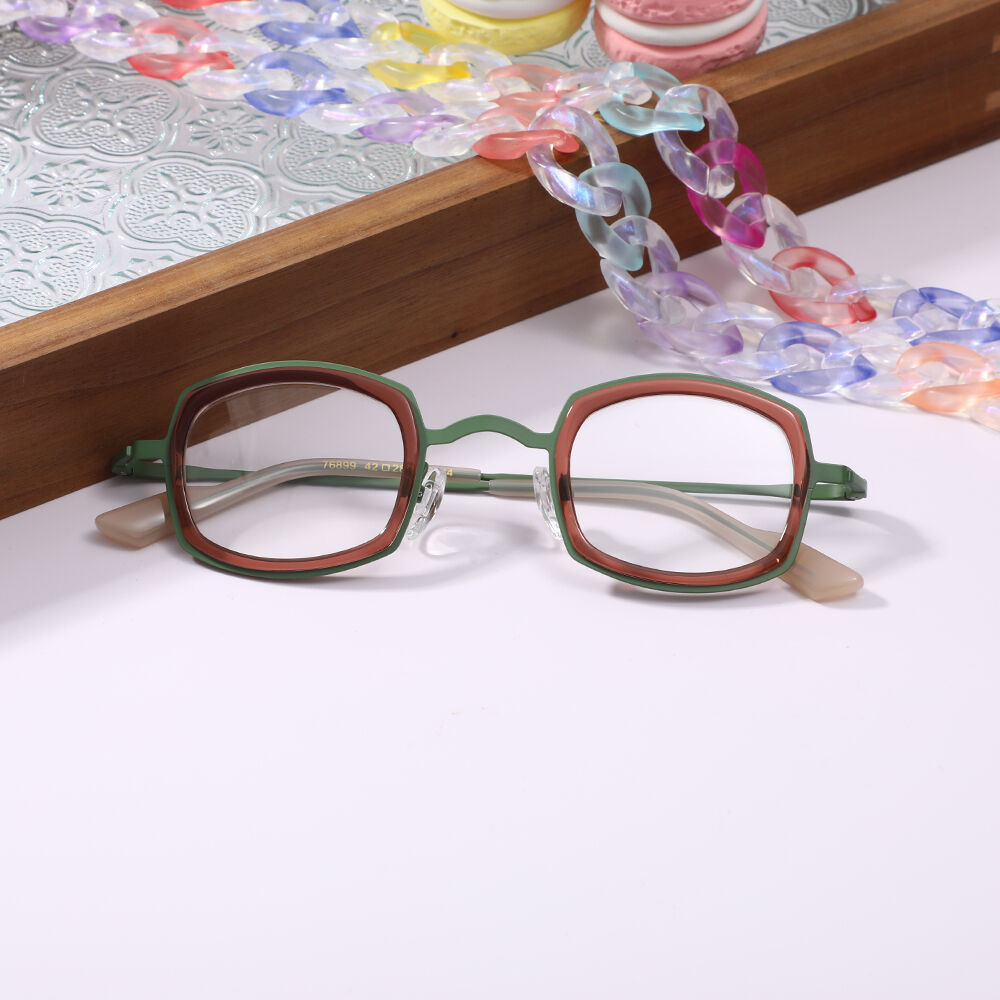 Kititie Brown Geometric Glasses