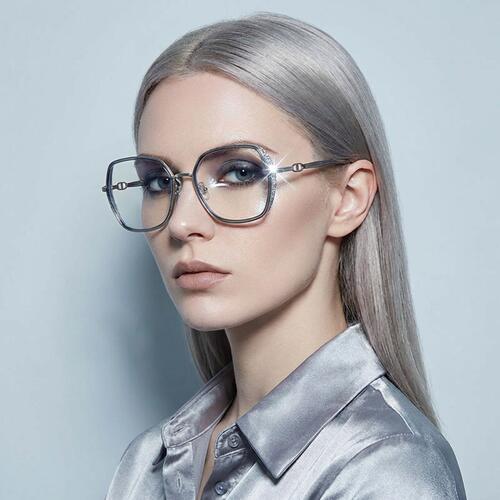 Oliver Lunettes Géométriques Bleues