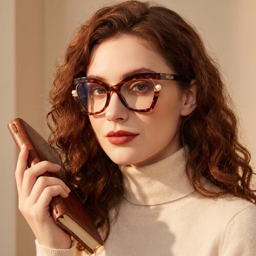 Halona Lunettes Cat Eye Écaille