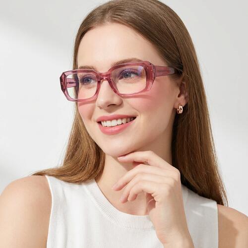 Carliy Pink Rectangle Glasses