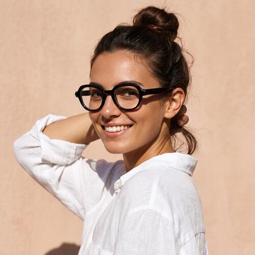 Deborah Gafas Redondas Negras