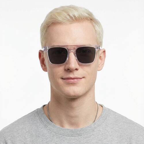 Lynes Lunettes de soleil Aviateur Transparentes