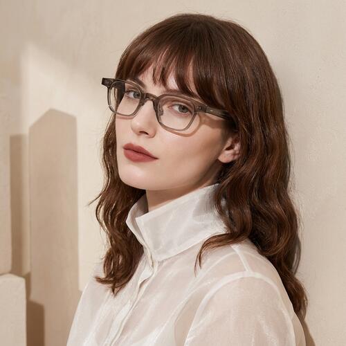 Shelley Gray Square Glasses