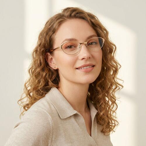 Remi Gold Oval Glasses
