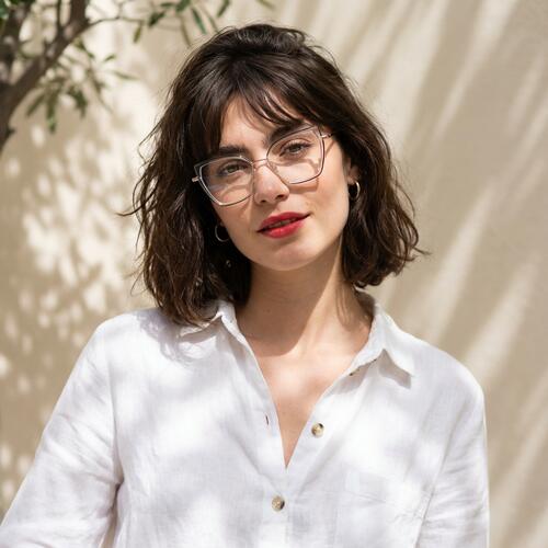 Modesty Clear Cat Eye Glasses