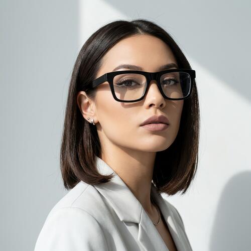 Theresa Black Aviator Glasses