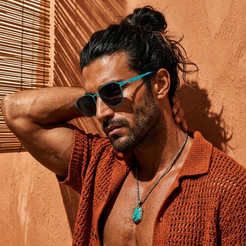 Benedict Blue Square Sunglasses