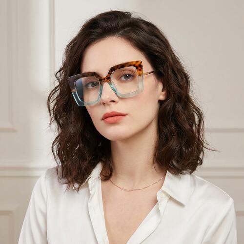 Leah Occhiali Quadrati Marroni