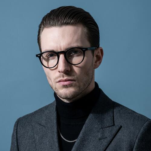 Theodore Black Round Glasses