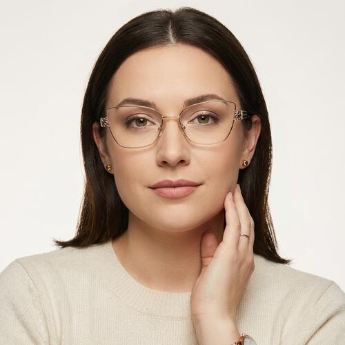 Daisy Gold Cat Eye Glasses