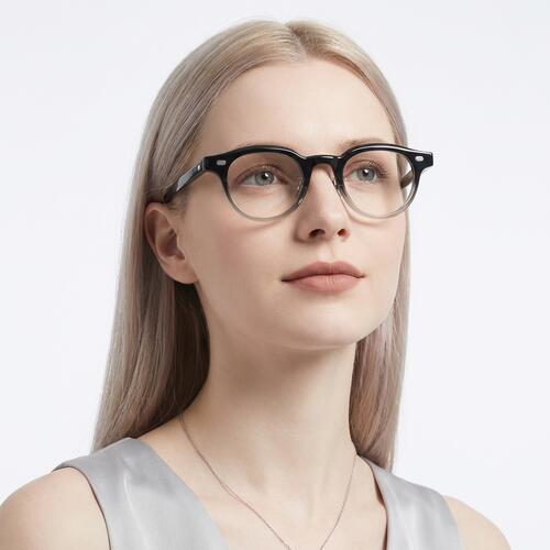 Edison Schwarze Runde Brille
