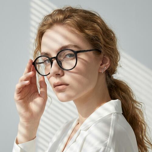 Abner Schwarze Runde Brille