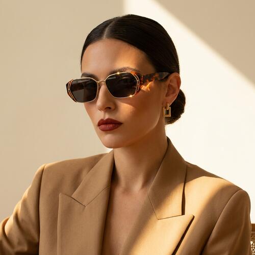 Wright Gafas de sol Rectangulares Carey