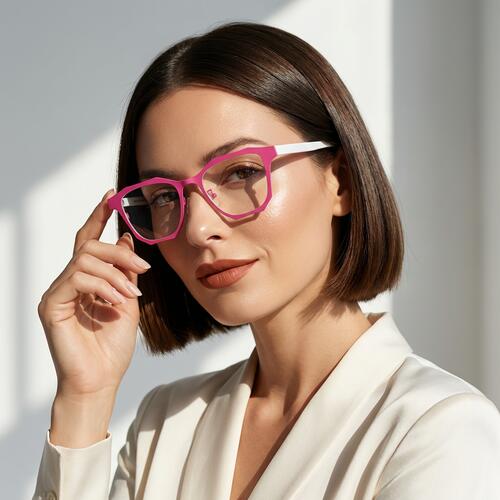 Snow Gafas Cuadradas Rosas