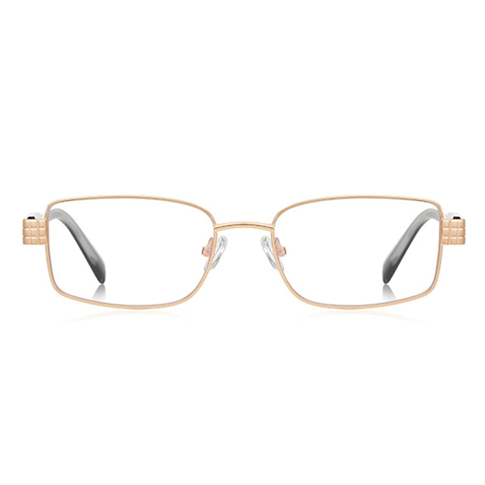 Clara Goldene Rechteckige Brille