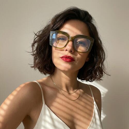 Baro Gafas Cuadradas Verdes
