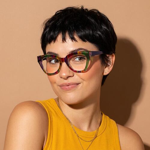 Kitty Multicolor Cat Eye Glasses