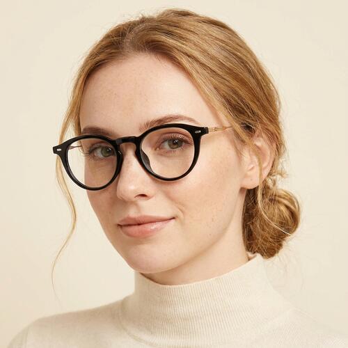 Noel Black Round Glasses