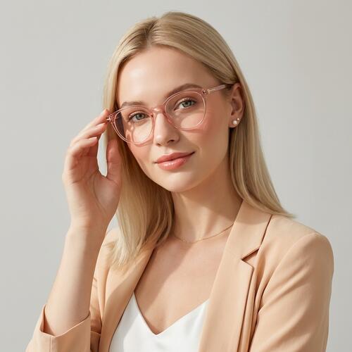 Darren Pink Round Glasses