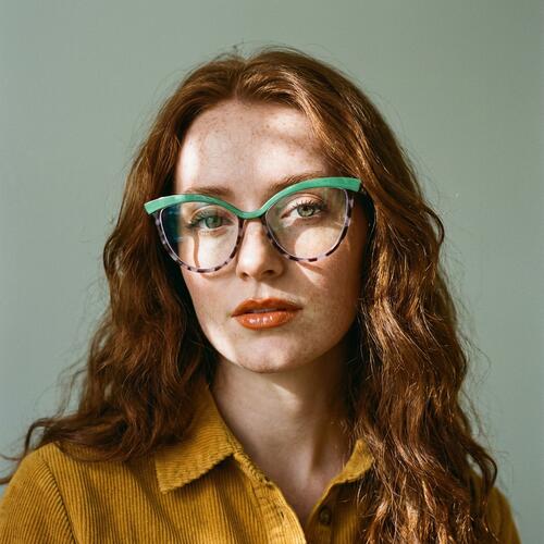 Bing Gafas Cat Eye Verdes