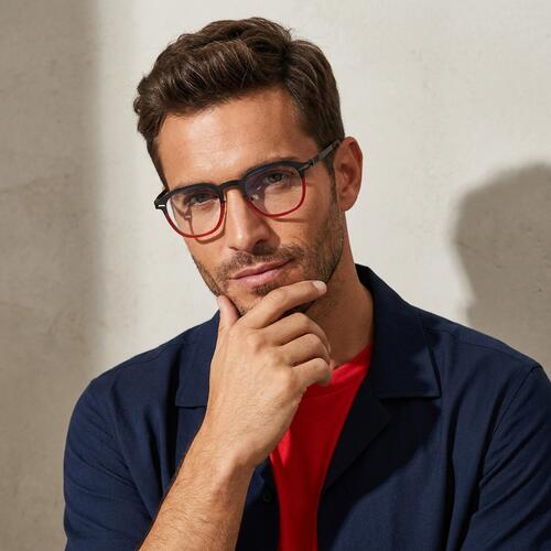 Claire Red Square Glasses