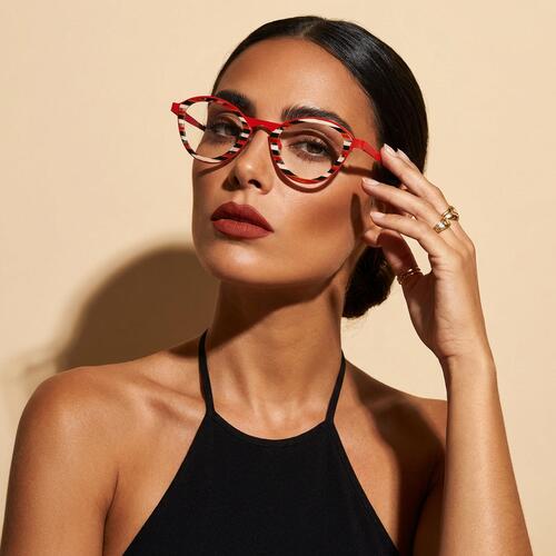 Gibbon Red Cat Eye Glasses