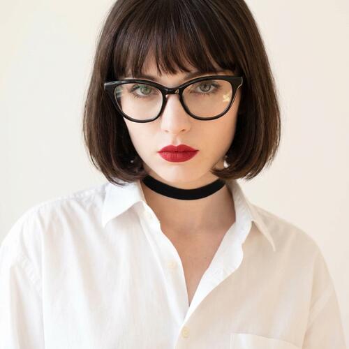 Patrick Black Cat Eye Glasses