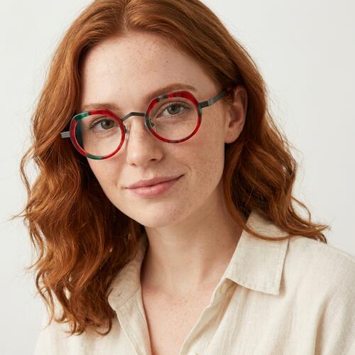 Congreve Gafas Redondas Rojas