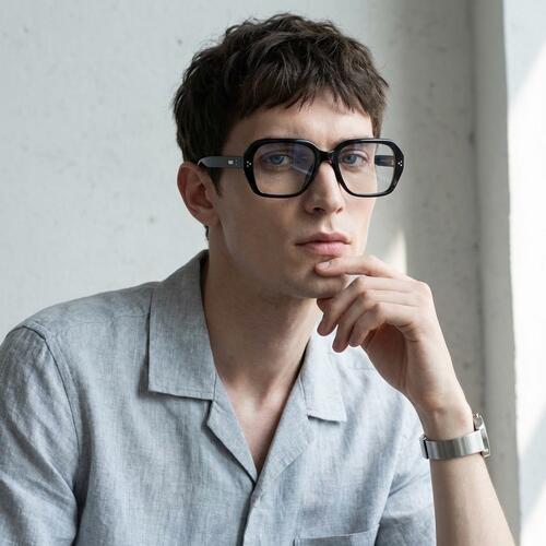 Aubrey Black Square Glasses