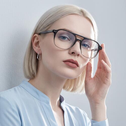 Mia Graue Pilot Brille