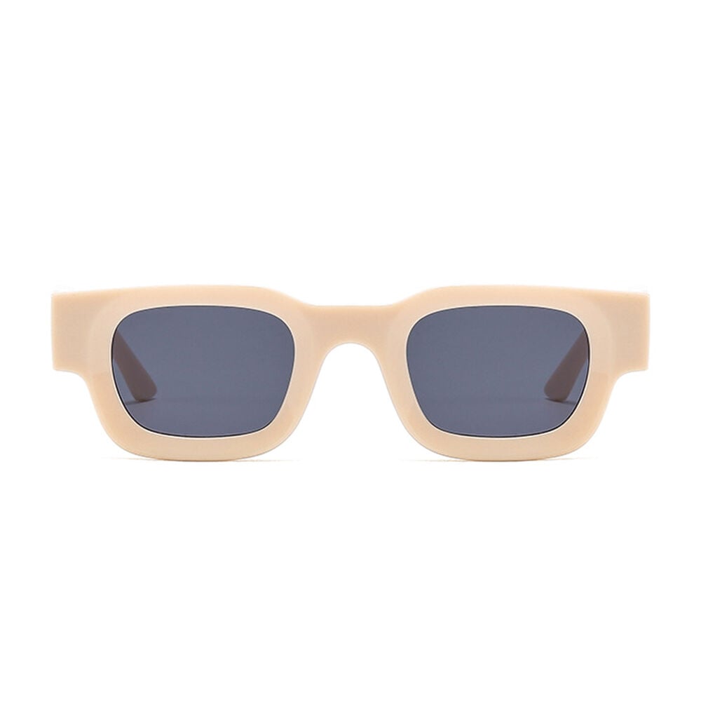 Croquet Beige Quadratische Sonnenbrille